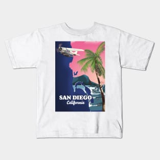 San Diego california map Kids T-Shirt